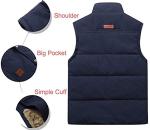 Men's Thick Fleece-Lined Puffer Vest - Blue
