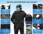 WULFUL Men's Waterproof Winter Ski Jacket