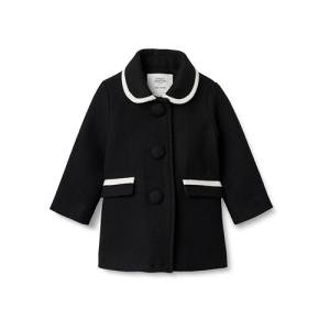 Sofia Grainge Toddler Girls' Black Wool Blend Coat