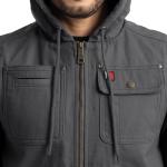 Wrangler Men's Hooded Sherpa Lined Vest, Asphalt