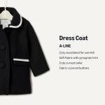 Sofia Grainge Toddler Girls' Black Wool Blend Coat