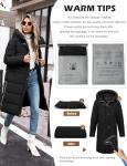 Womens Long Winter Puffer Coat with Hood