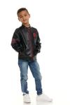 Spider-Man Boys Faux Leather Moto Jacket Black