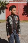 Spider-Man Boys Faux Leather Moto Jacket Black
