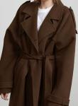 Chouyatou Women's Double Breasted Wool Trench Coat