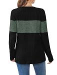 Color Block Long Sleeve Casual Sweater for Women