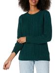 Women's Plus Size Cable Knit Crewneck Sweater