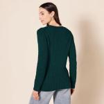 Women's Plus Size Cable Knit Crewneck Sweater