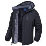 Men's Waterproof Winter Jacket - 3XL Black