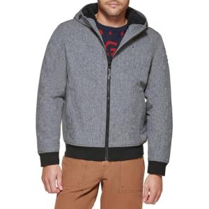 Tommy Hilfiger Men's Grey Soft Shell Bomber Jacket