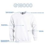 Gildan Large White Fleece Crewneck Sweatshirt