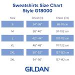 Gildan Large White Fleece Crewneck Sweatshirt