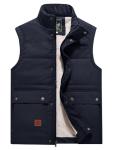 Flygo Men's Thick Fleece-Lined Puffer Vest