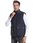 Flygo Men's Thick Fleece-Lined Puffer Vest