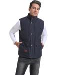 Flygo Men's Thick Fleece-Lined Puffer Vest