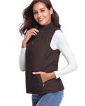 Fuinloth Women's Lightweight Quilted Chocolate Vest