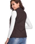 Fuinloth Women's Lightweight Quilted Chocolate Vest