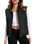 Zeagoo Women's Black Puffer Vest with Pockets