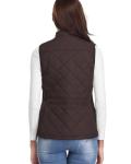 Fuinloth Women's Lightweight Quilted Chocolate Vest