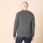 Men's Waffle Stitch Crewneck Sweater in Charcoal