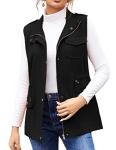 Beyove Women's Lightweight Utility Cargo Anorak Vest