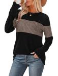 Womens Long Sleeve Tunic Sweater in Chocolate Brown