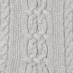 Women's Soft Cable Knit Crewneck Sweater - Light Grey