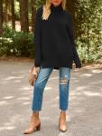 EFAN Women's Oversized Turtleneck Knit Sweater