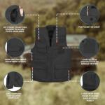Men's Tactical Vest in Black - Medium Size