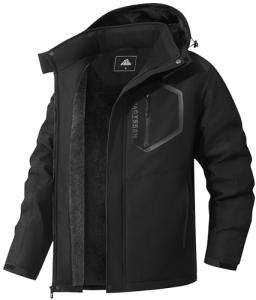 Men's Waterproof Mountain Ski Jacket with Hood