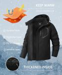 Men's Waterproof Mountain Ski Jacket with Hood