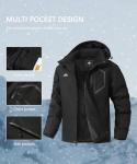 Men's Waterproof Mountain Ski Jacket with Hood