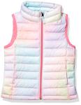 Girls' Lightweight Water-Resistant Puffer Vest, Pink