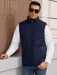 Flygo Men's Thick Fleece-Lined Puffer Vest – Blue