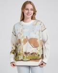 Vintage Landscape Knit Sweater Pullover for Casual Style