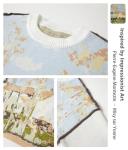 Vintage Landscape Knit Sweater Pullover for Casual Style