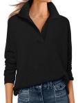 ANRABESS Women's Lightweight V-Neck Long Sleeve Sweater