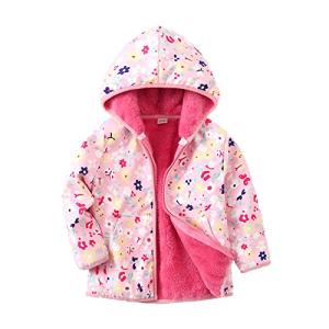 Toddler Waterproof Fleece Jacket with Hood 1-2T