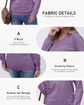 Lightweight V-Neck Knit Pullover Sweater for Women