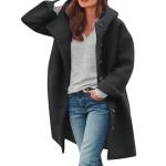 Wool Blend Hooded Winter Peacoat for Women