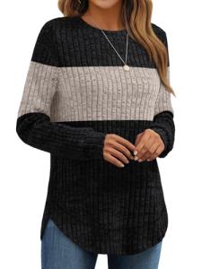 AUTOMET Women's Long Sleeve Tunic Sweater Tops