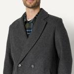 Men's Relaxed-Fit Wool Blend Longline Topcoat