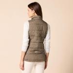 Women's Olive Cheetah Mid-Weight Puffer Vest