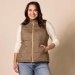 Women's Olive Cheetah Mid-Weight Puffer Vest