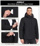 Men's Waterproof Fleece-Lined Winter Ski Jacket