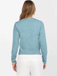 ANRABESS Women's Cropped Crew Neck Sweater - Light Blue