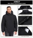 Men's Waterproof Fleece-Lined Winter Ski Jacket