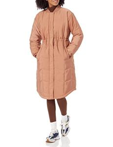 Women’s Oversized Quilted Coat in Light Brown