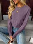 LILLUSORY Women's Lightweight Long Sleeve Knit Pullover