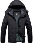 GEMYSE Men's Waterproof Ski Jacket - Black